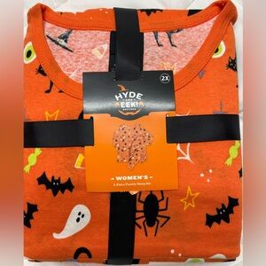 Hyde and Eek! Women's Halloween Sleep Set pants and shirt size 2X